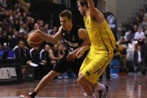 The Tall Blacks battled early but Australia ran out 11-point winners in game one of the Fiba Oceania Championships. Photo / Getty