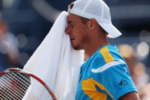 Lleyton Hewitt is out of the US Open after suffering a sapping five-set fourth-round loss to Russian 21st seed Mikhail Youzhny. Photo / Getty