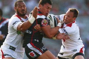 The season is over for the Warriors, after an awful 19-10 loss to the Dragons today. Photo / Getty