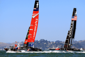 Things got a bit tense down at the Royal New Zealand Yacht Squadron headquarters early this morning. Photo / Getty