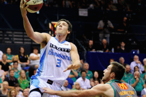 Daryl Corletto paced the Breakers' offence during the defending champs' clash with the Crocs in Townsville tonight. Photo / Getty