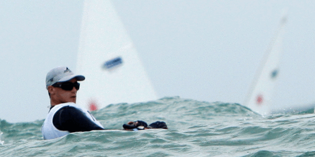 With a day remaining at the laser world championships, Kiwi sailor Sam Meech has moved up one position into ninth. Photo / Getty