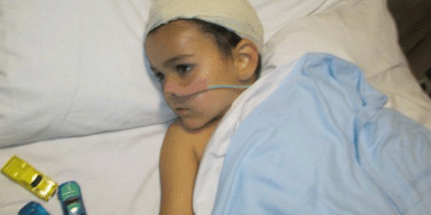 Ashya King in hospital. UK Police have "serious concerns" for his life. Photo / Supplied