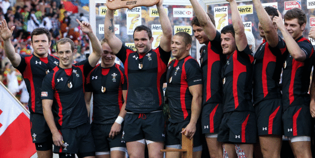 Wales celebrate after taking out the Shield at last year's tournament. Photo / Getty