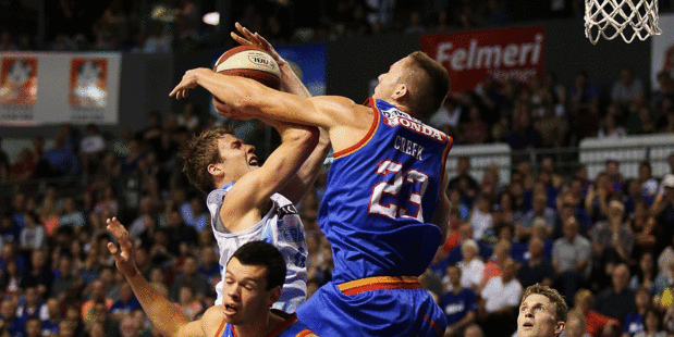 Tom Abercrombie missed a late chance of handing his side the lead as the Breakers fell to the 36ers. Photo / Getty