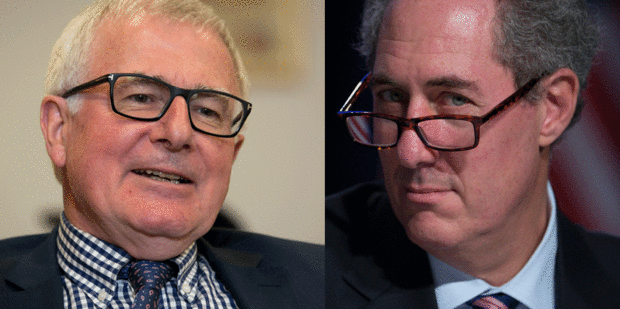 Tim Groser has said he will steer clear of US domestic politics, but Mike Froman says the New Zealander will be able to help explain the TPP deal to Americans. Photos / Mark Mitchell (left), Bloomberg