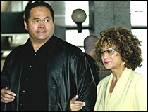 Former Act MP Donna Awatere Huata and her husband Wi Huata arriving outside court during the trial. Picture / Martin Sykes Former Act MP Donna Awatere Huata and her husband Wi Huata arriving outside court during the trial. Picture / Martin Sykes