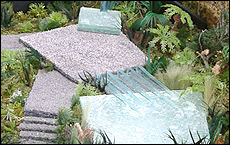New Zealand's display is inspired by West Auckland. New Zealand's display is inspired by West Auckland.