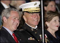 General Hagee (C) said he served at the pleasure of the president. Picture / Reuters. General Hagee (C) said he served at the pleasure of the president. Picture / Reuters.