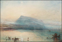 The Blue Rigi: Lake of Lucerne, Sunrise by JMW Turner. The Blue Rigi: Lake of Lucerne, Sunrise by JMW Turner.