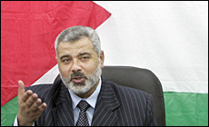 Prime Minister Haniyeh has said the proposed statehood referendum would be illegal. Picture / Reuters. Prime Minister Haniyeh has said the proposed statehood referendum would be illegal. Picture / Reuters.