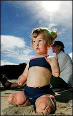 Charlotte Cleverley-Bisman, pictured with father Perry Bisman, became the face of the vaccination campaign. Picture / Chris Skelton Charlotte Cleverley-Bisman, pictured with father Perry Bisman, became the face of the vaccination campaign. Picture / Chris Skelton