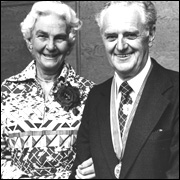 Sir Norman with Lady Perry after his investiture in 1977. Sir Norman with Lady Perry after his investiture in 1977.