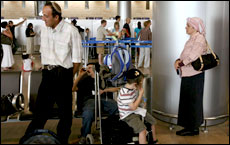 Passengers wait for their flight at Ben Gurion International airport. Picture / Reuters Passengers wait for their flight at Ben Gurion International airport. Picture / Reuters