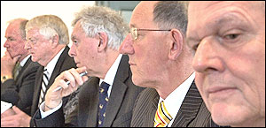 All together now (from left) George Wood, Sir Barry Curtis, Bob Harvey, Dick Hubbard and John Law. Picture / Paul Estcourt All together now (from left) George Wood, Sir Barry Curtis, Bob Harvey, Dick Hubbard and John Law. Picture / Paul Estcourt