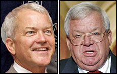 Mark Foley (left) and Dennis Hastert Mark Foley (left) and Dennis Hastert