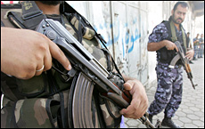 Palestinian members of the Hamas security force stand in Gaza. Picture / Reuters Palestinian members of the Hamas security force stand in Gaza. Picture / Reuters