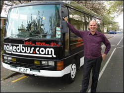 Nakedbus.com managing director Hamish Nuttall who is offering fares from $1 for the new bus service that starts on October 9. Nakedbus.com managing director Hamish Nuttall who is offering fares from $1 for the new bus service that starts on October 9.