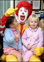 Road safety trips to schools for Ronald McDonald will end. Picture / Christchurch Star Road safety trips to schools for Ronald McDonald will end. Picture / Christchurch Star