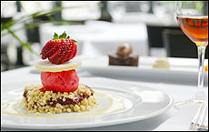 Cibo's witty update of an old favourite - strawberry and raspberry sorbet with crumbs of shortcake. Picture / Babiche Martens Cibo's witty update of an old favourite - strawberry and raspberry sorbet with crumbs of shortcake. Picture / Babiche Martens
