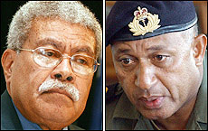 Laisenia Qarase and Frank Bainimarama. Pictures / Reuters / Fiji Times Laisenia Qarase and Frank Bainimarama. Pictures / Reuters / Fiji Times