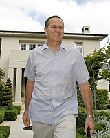 ohn Key received visits at home yesterday from Bill English and other senior MPs. Picture / Dean Purcell ohn Key received visits at home yesterday from Bill English and other senior MPs. Picture / Dean Purcell