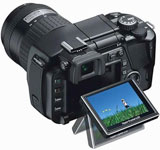 An Olympus SLR digital camera. An Olympus SLR digital camera.