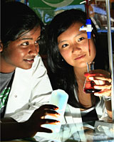 Anna Devathasan (left) and Jenny Suo revealed Ribena's real vitamin C levels. Photo / Martin Sykes Anna Devathasan (left) and Jenny Suo revealed Ribena's real vitamin C levels. Photo / Martin Sykes