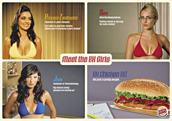 A trayliner from Burger King featuring the BK Girls. A trayliner from Burger King featuring the BK Girls.