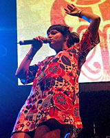 British It-Girl Lily Allen gave one of the standout performances in a sweltering Boiler Room. Photo / Richard Robinson British It-Girl Lily Allen gave one of the standout performances in a sweltering Boiler Room. Photo / Richard Robinson