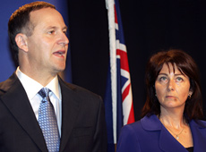 John Key and wife Bronagh yesterday. Photo / Doug Sherring John Key and wife Bronagh yesterday. Photo / Doug Sherring