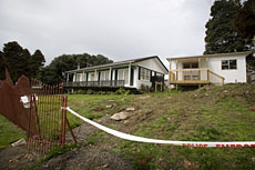 A house in Burbank Ave, Manurewa has been cordoned off by police. Photo / Richard Robinson A house in Burbank Ave, Manurewa has been cordoned off by police. Photo / Richard Robinson