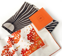 Hermes is best known for its trademark silk scarves and leather handbags. Hermes is best known for its trademark silk scarves and leather handbags.