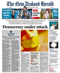 Today's Herald front page Today's Herald front page