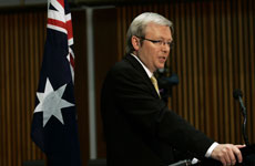 Kevin Rudd has been sworn in as Australian Prime Minister. Photo / Getty Images Kevin Rudd has been sworn in as Australian Prime Minister. Photo / Getty Images