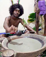 Ceremonial kava is more pungent than the variety drunk by locals, who sleep off its effects in their huts. Photo / Derek Cheng Ceremonial kava is more pungent than the variety drunk by locals, who sleep off its effects in their huts. Photo / Derek Cheng
