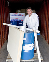 Richard Downs-Honey has set up a plant in China to make kitsets. Photo / Richard Robinson Richard Downs-Honey has set up a plant in China to make kitsets. Photo / Richard Robinson