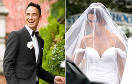 Happy couple: Dominic Bowden and Claire Robbie. Photo / Jason Dorday Happy couple: Dominic Bowden and Claire Robbie. Photo / Jason Dorday