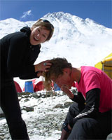 Share a golden moment from your OE, like this shot of Clare Gibson and her mate washing their hair at 6000m with Mt Everest in the background. Share a golden moment from your OE, like this shot of Clare Gibson and her mate washing their hair at 6000m with Mt Everest in the background.