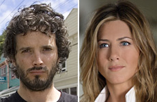 The Conchords' Bret McKenzie and actress Jennifer Aniston. The Conchords' Bret McKenzie and actress Jennifer Aniston.