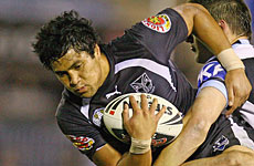 Jerome Ropati was the scorer of the Warriors' only try. Photo / Getty Images Jerome Ropati was the scorer of the Warriors' only try. Photo / Getty Images