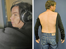 Bjork attacked Glenn Jeffrey at Auckland Airport and tore his shirt. Photos / Glenn Jeffrey (L), Dean Purcell (R) Bjork attacked Glenn Jeffrey at Auckland Airport and tore his shirt. Photos / Glenn Jeffrey (L), Dean Purcell (R)