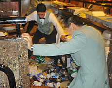 It was 'hang on and hope' in the Pacific Sun's casino as the storm sent crockery, furniture and gaming machines flying. Photo / Supplied It was 'hang on and hope' in the Pacific Sun's casino as the storm sent crockery, furniture and gaming machines flying. Photo / Supplied