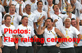 New Zealand Olympic team members perform a haka at the raising of the New Zealand flag during the team's official welcoming ceremony. Photo / Kenny Rodger New Zealand Olympic team members perform a haka at the raising of the New Zealand flag during the team's official welcoming ceremony. Photo / Kenny Rodger