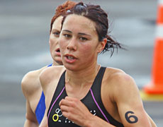 Andrea Hewitt was the first Kiwi home in the triathlon, finishing in eighth place. Photo / Getty Images Andrea Hewitt was the first Kiwi home in the triathlon, finishing in eighth place. Photo / Getty Images