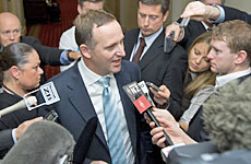 John Key faces the media. Photo / Mark Mitchell John Key faces the media. Photo / Mark Mitchell