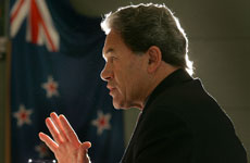 Winston Peters lobbed a few grenades at ACT's use of trusts to funnel donations. Photo / Mark Mitchell Winston Peters lobbed a few grenades at ACT's use of trusts to funnel donations. Photo / Mark Mitchell