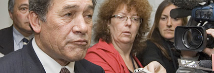 Winston Peters speaking after his appearance at the privileges committee hearing last week. Photo / Mark Mitchell Winston Peters speaking after his appearance at the privileges committee hearing last week. Photo / Mark Mitchell