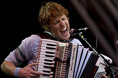 Canadian band Arcade Fire put on one of the best shows of the day. Photo / Richard Robinson Canadian band Arcade Fire put on one of the best shows of the day. Photo / Richard Robinson