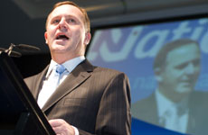 John Key announcing his economic policy today. Photo / Paul Estcourt John Key announcing his economic policy today. Photo / Paul Estcourt